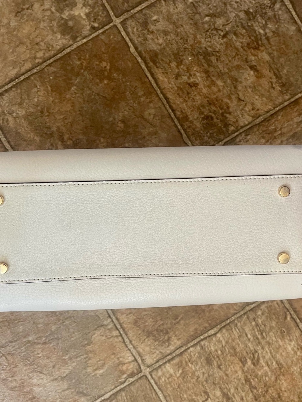 Kate Spade White Leather Faye Drive Etta Daisy Cutout Satchel Tote Bag EUC - Picture 4 of 16